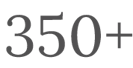 Graphic representing 350+ satisfied customers and positive reviews for custom storage and organization services.