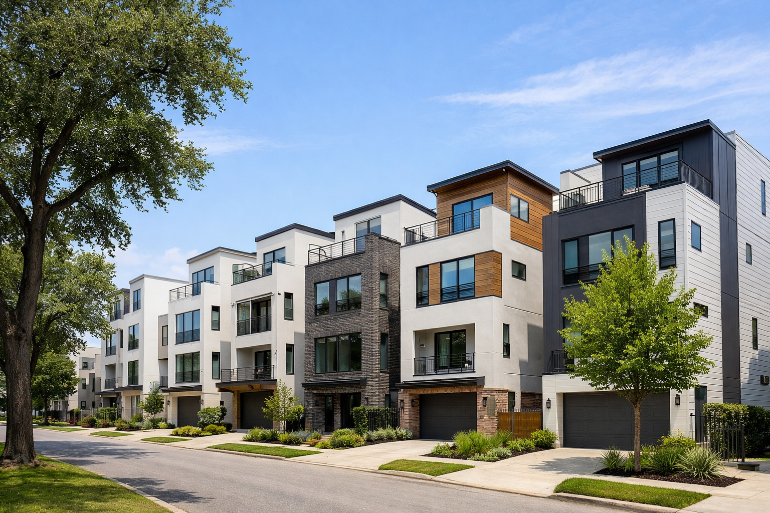 Image of modern townhomes 