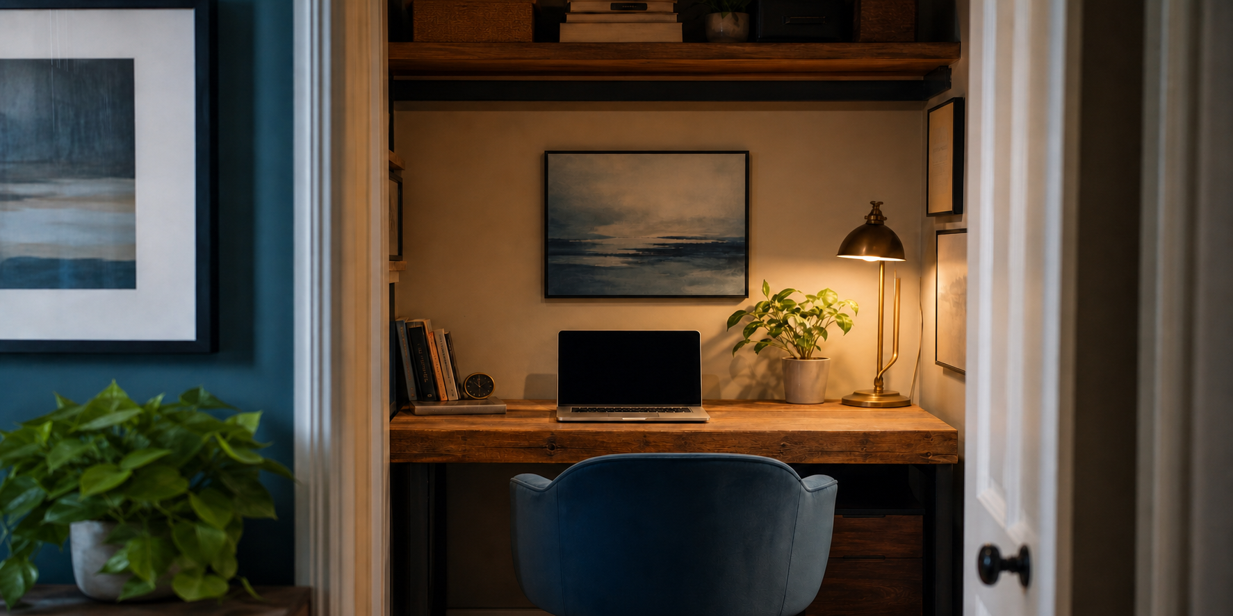 How to Create a Closet Office: Converting a Reach-In Closet to a Workspace