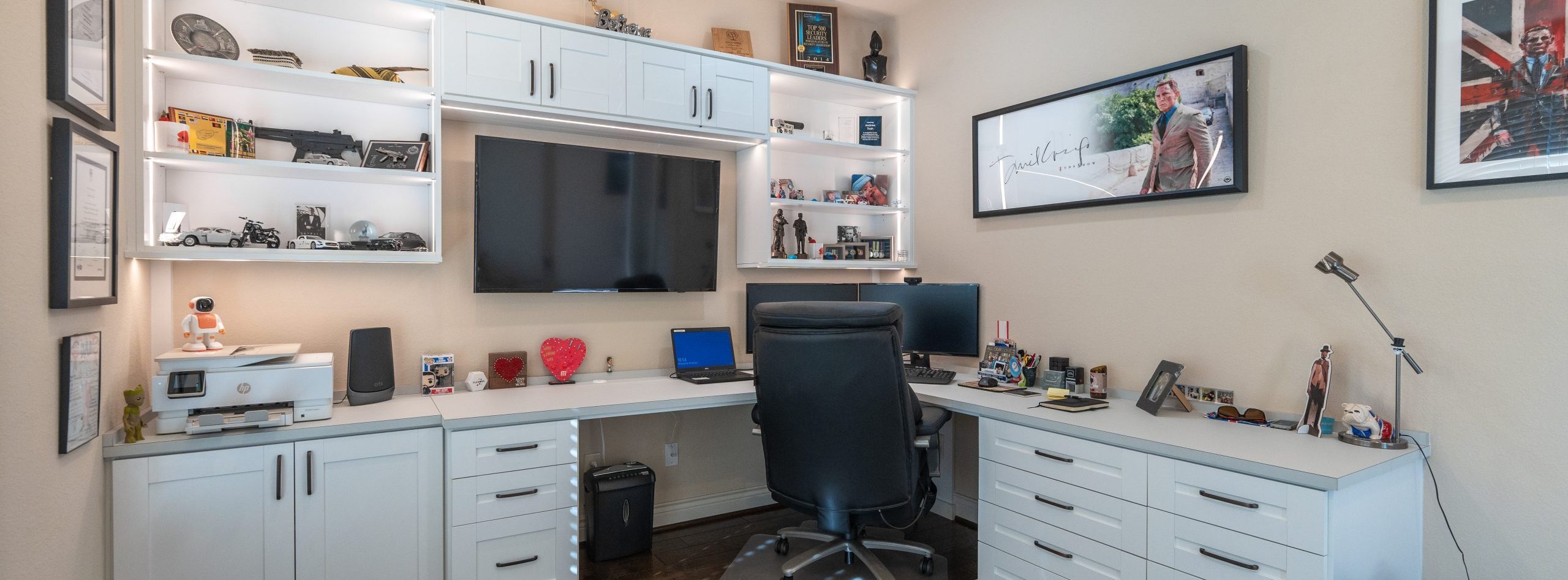 Organized home office storage