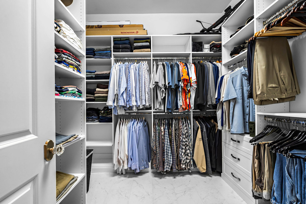 custom designed walk in closet for your home